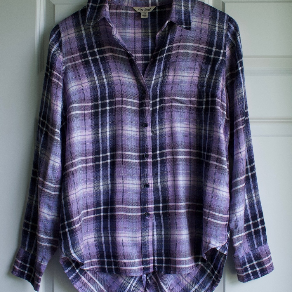 Lucky Brand Bungalow Plaid Button Back Shirt